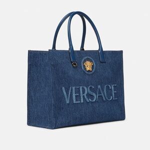Versace Denim tote bag